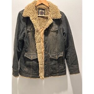 Vintage Giacca Y2K Women's Distressed‎ Look Denim Penny Lane  Coat Size M